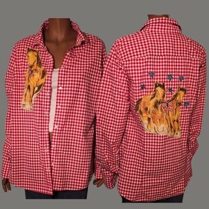 J Crew 100% cotton dress shirt size M westerninspired patchwork